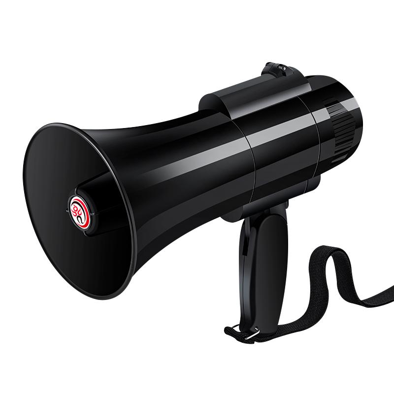 雷公王CR-59折叠手持高音喊话器充电扩音器便携摆摊录音扬声嗽叭