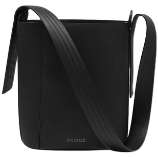 A.Cloud水桶包女头层纳帕牛皮中号小众高级大容量单肩斜挎包