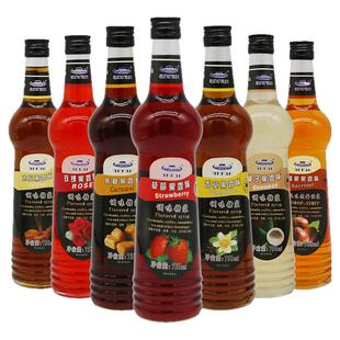 安然果露糖浆750ml香蜜焦糖香草榛果蓝柑玫瑰香茅椰子调咖啡奶茶
