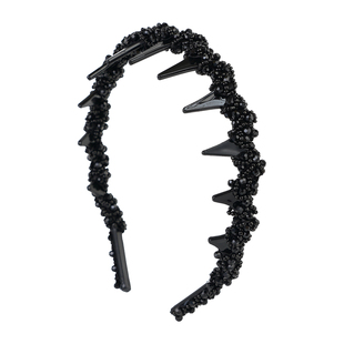 韩国进口超闪满钻波浪带齿发箍女高级感轻奢头箍高颅顶显脸小发卡