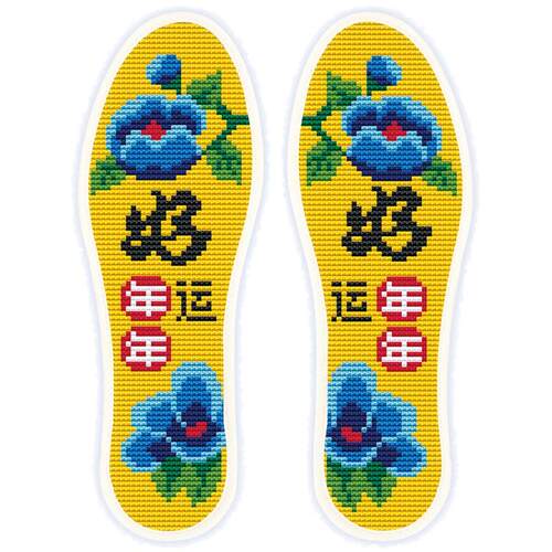 宫廷秀十字绣新款鞋垫自己绣纯棉带针线刺绣手工半成品2025年新款