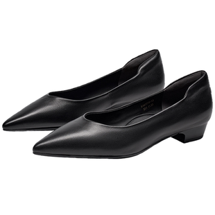 KISSCAT接吻猫[CAT猫掌奶奶鞋]真皮浅口舒适单鞋软底奶奶鞋不累脚