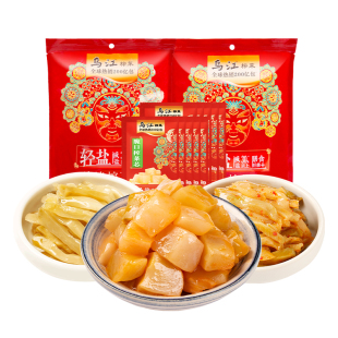 乌江轻盐榨菜组合共30袋清淡微辣榨菜丝脆口榨菜芯