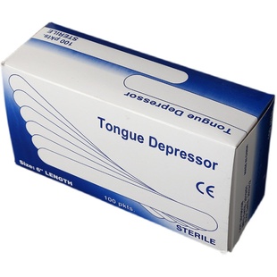 纹身器材刺青专用独立包装压舌板一次性无菌木质凡士林勺子100支