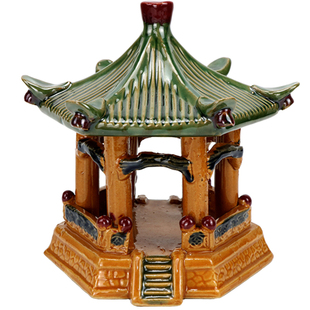 假山摆件小亭子凉亭小摆件吸水石上水石摆件造景配件盆景摆件园林