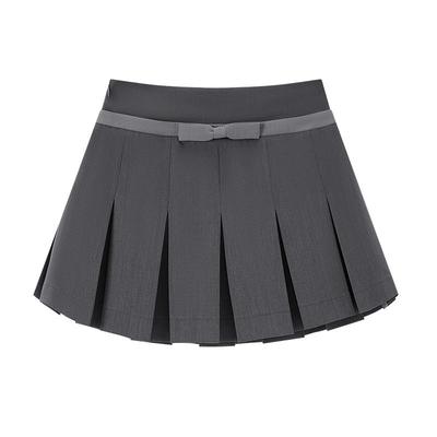 ablueberry蝴蝶结百褶裙女韩系