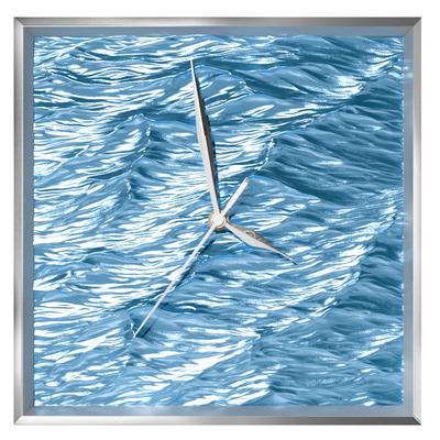 立体海浪浮雕挂钟客厅桌面摆件