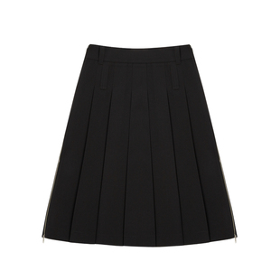 LCDC设计师品牌LOOKNOW2025年春季新款黑色侧拉链半身裙