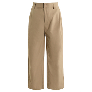 海上公路风褶休闲裤男士26年春季舒柔特职场通勤易打理斜纹直筒裤