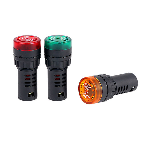 LED闪光蜂鸣器AD16-16SM报警灯220V 380V 110V声光报警器开孔16MM