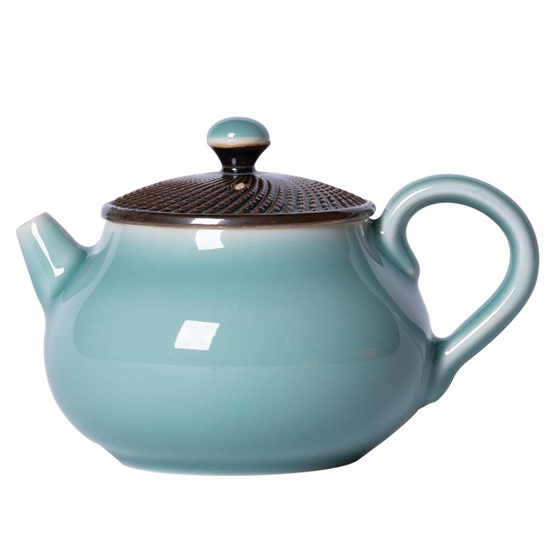 龙泉青瓷手工泡茶壶单壶