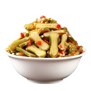 新鲜酸辣剁辣椒嫩刀豆湖南特产农家干货腌制咸酱菜开味下饭菜即食