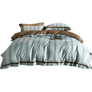 多喜爱全棉60支床上四件套纯棉床单被罩简约轻奢高级感主卧室套件