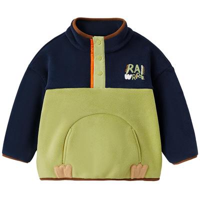 mqdmini秋冬款男童套头加绒卫衣