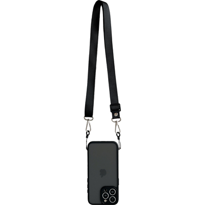 简约磨砂半透免铆钉可斜挎手机壳