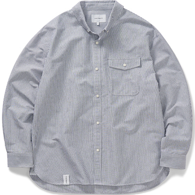 条纹长袖衬衫714street