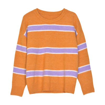 快乐屋时尚孕妇毛衣秋冬2025新款打底衣撞色针织加厚孕妇装上衣冬