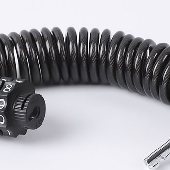 新款直销电动车密码钢缆头盔锁银色小孔防水防盗山地车自行车摩托