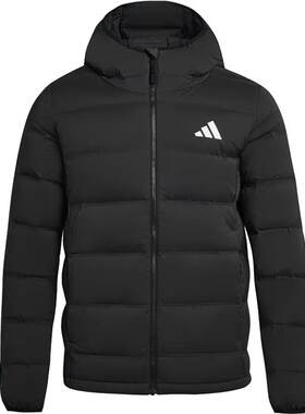 滔搏adidas阿迪达斯男子连帽保暖短羽绒服运动休闲冬季外套KH3993
