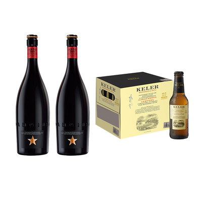 艾帝达姆大星啤酒小麦白啤750ml*2+开勒西班牙原装进口