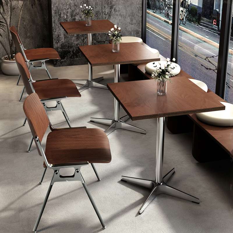 咖啡店桌椅海洋板桌子甜品糖水韩式餐厅商用餐桌复古酒馆实木方桌