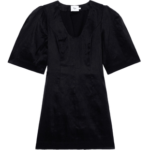 IT Aje.女装廓形半袖连衣裙新款优雅时髦挖剪露腰短裙RE5411XM