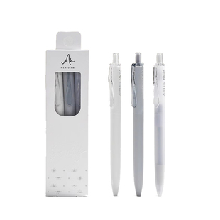 MENIU米扭中性笔学习搭子小滴笔按动水笔黑色0.5mm双珠子弹头速干浓墨替芯低重心顺滑学生用考试刷题笔签字笔