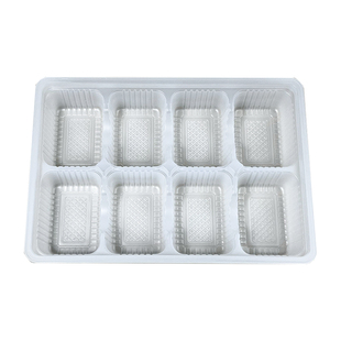 饺子一次性盒子馄饨可微波冷冻加大8格托盘商用小馒头糕点打包盒