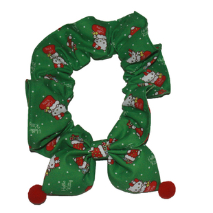 宠物饰品柴犬手工围巾红绿色毛球领结狗狗柠檬巾节日拍照道具圣诞