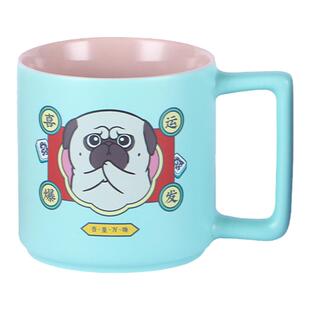 吾皇万睡卡通联名IP水杯精致网红巴扎黑马克杯陶瓷杯可爱儿童水杯