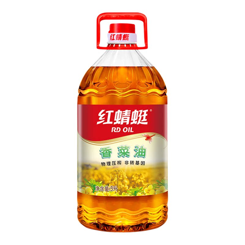 RDGO/红蜻蜓粮油香菜油5升压榨三级纯正风味健康烹饪食用油电商款