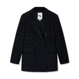 【LILY x Lucia设计师高定西装】商场同款格纹拼接两穿斗篷式西装