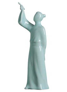 新中式风禅意陶瓷人物送礼工艺品