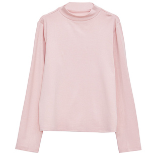 DM100大码百分百微胖mm女装秋显瘦修身内搭打底上衣半高领长袖T恤