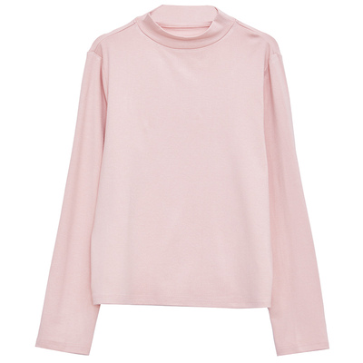 DM100大码百分百微胖mm女装秋显瘦修身内搭打底上衣半高领长袖T恤