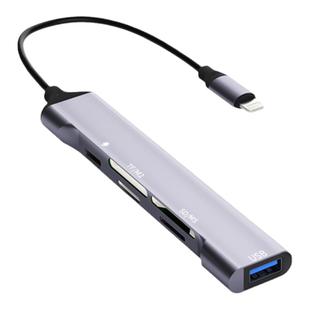 多功能读卡器相机sd卡TF内存MS记忆棒m2卡U盘移动硬盘typec充电多合一适用苹果ipad手机OTG传输线lightning口