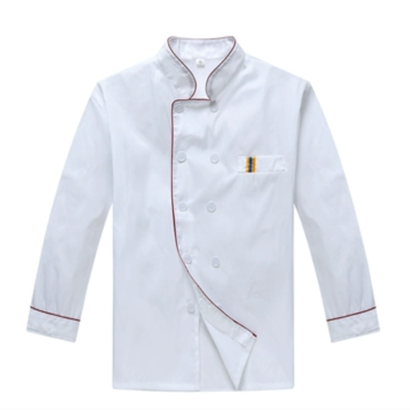 厨师服夏季长短袖工作服酒店食堂食品厂透气白色工作服装