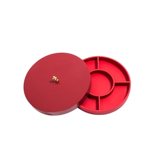 SHANG XIA上下太湖石提钮漆木圆盒 家居新婚礼物家用高端收纳盒