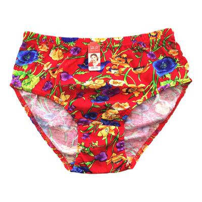 韩版棉线女士植物花卉印花三角裤