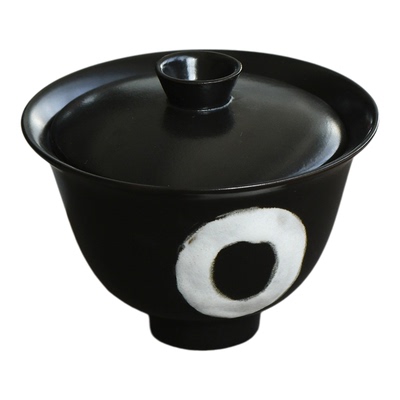 成皿手作粗陶泡茶器创意家用盖碗