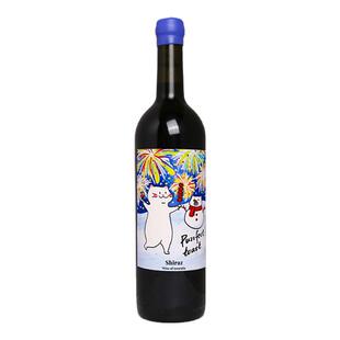 巧克力樱桃香！酒猫子西拉干红葡萄酒澳洲进口干型微醺晚安酒红酒