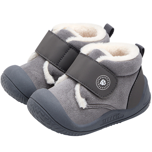泰兰尼斯宝宝学步鞋冬款加绒保暖雪地靴男女宝机能鞋婴幼儿短棉鞋