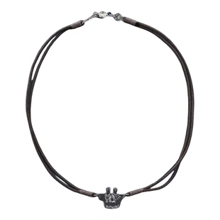 SALE E PEPE 纯银双人舞编绳项链 原创小众设计师复古锁骨链 默叙