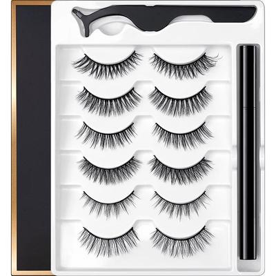 假睫毛贴2025新款自然仿真免胶水款一片式可重复使用自粘眼睫毛贴