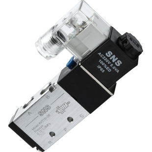 sns神驰4v210-08电磁阀220v气动二位五通24v开关气阀电磁控制阀