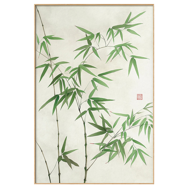 墙蛙客厅新中式节节高升挂画