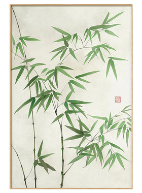 墙蛙客厅新中式节节高升挂画