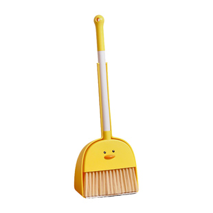 儿童小黄鸭扫把过家家玩具拖布簸箕宝宝吸尘器扫帚益智玩具套装