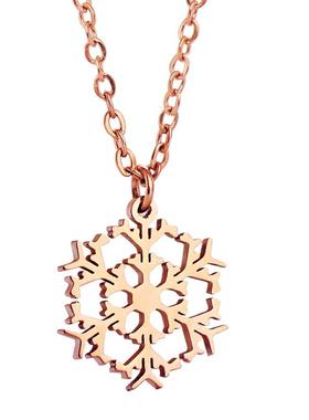 雪花钛钢项链不掉色圣诞节高级感