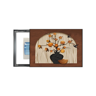 中古风电表箱装饰画2025新款强弱配电箱开关盒遮挡挂画免打孔高级